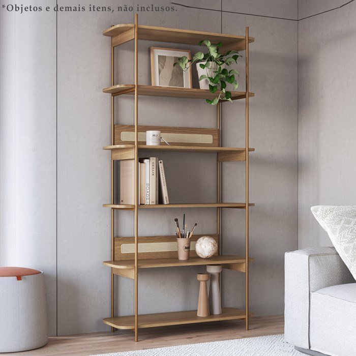 Estante 180 Cm 6 Prateleiras Pes Metal Oslo 28965 Hanover Artesano