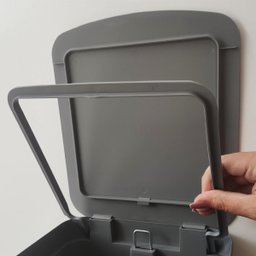 Lixeira de Pedal OU Cesto de Lixo para Cozinha Escritório Linha Trium 12 Litros Chumbo - 4