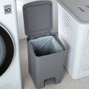 Ver mais imagens de Lixeira de Pedal OU Cesto de Lixo para Cozinha Escritório Linha Trium 12 Litros Chumbo