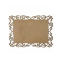 Ver imagem 1 de Kit com 6 Molduras em Mdf Retangular Lisa Arabescos Tamanho:30x21cm Cod:kitplm010