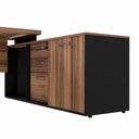 Ver imagem 6 de Mesa Escrivaninha em L Diretor 150x180cm 3 Gavetas 1 Porta SAT1817 - Gebb Work