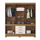 Ver imagem 3 de Guarda Roupa Roupeiro Casal 83530 10 Portas 03 Gavetas New Murano Amendola Off White Demóbile