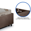 Ver mais imagens de Bicama Box Solteiro Suede Marrom 88x188 com Dois Colchões Airtech Molas Ensacadas Ortobom