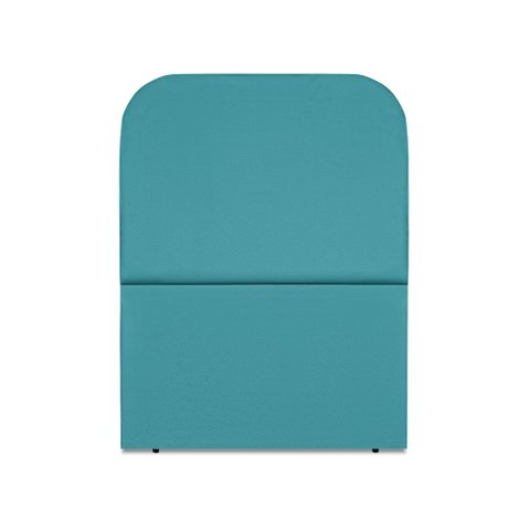 Cabeceira Estofada Solteiro Alana 90cm Suede Azul Turquesa