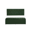 Ver imagem 1 de Kit Cabeceira e Calçadeira Imperatriz 100 cm Suede Verde