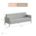 Ver imagem 6 de Sofá Brooks 230 Cm 4 Lugares | Linho Terracota Minha Loja de Móveis