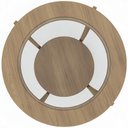 Ver imagem 7 de Mesa de Centro para Sala de Estar Redonda Tampo de Vidro 60cm Soren A05 Carvalho - Lyam Decor