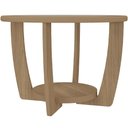 Ver mais imagens de Mesa de Centro para Sala de Estar Redonda Tampo de Vidro 60cm Soren A05 Carvalho - Lyam Decor