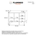Ver imagem 3 de Gabinete de Cozinha para Pia de 120 em Madeira Flamingo 3 Gavetas Tamarindo/branco - Cozimax