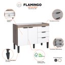Ver imagem 2 de Gabinete de Cozinha para Pia de 120 em Madeira Flamingo 3 Gavetas Tamarindo/branco - Cozimax