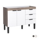 Ver imagem 1 de Gabinete de Cozinha para Pia de 120 em Madeira Flamingo 3 Gavetas Tamarindo/branco - Cozimax