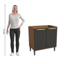 Ver imagem 7 de Balcão de Cozinha Elara T751-Cnprg 2 Portas MDP 80cm Canela-Preto Kappesberg