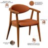 Kit 02 Poltronas Decorativas Para Sala de Estar Jantar Cecília B04 Tecido Terracota - Lyam Decor - 4