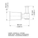 Ver imagem 2 de Cabide de Metal Arabella Chrome Docol