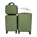 Ver imagem 4 de Kit de 3 Malas de Viagem Verde Militar