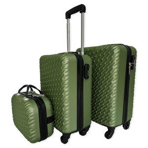 Kit de 3 Malas de Viagem Verde Militar