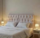 Ver imagem 1 de Cabeceira Cama Box Solteiro Leticia 160cm Suspensa Retangular Branco Courino