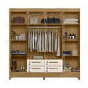 Ver imagem 3 de Guarda Roupa Florida Quarto Casal com 8 Portas e 4 Gavetas Freijo/off White