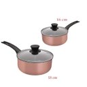 Ver imagem 2 de Conjunto de Panelas 10 Peças Rosê Tampa de Vidro Marpal