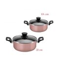 Ver imagem 3 de Conjunto de Panelas 10 Peças Rosê Tampa de Vidro Marpal