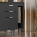 Ver imagem 2 de Balcão de Cozinha Porta Pano 20cm Pérola Z34 Preto - Mpozenato