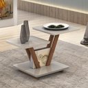 Ver imagem 1 de Mesa de Centro Decorativa Laguna Tampo Base Quadrada Off White