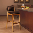 Ver imagem 1 de Banqueta Alta Cozinha Sala Jantar Estrutura Madeira Charmy:Verniz/Wiskhy