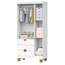 Ver imagem 6 de Cômoda Sapateira e Guarda Roupa 3 Portas Apolo Branco Fosco - Reller