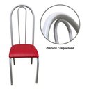 Ver imagem 6 de Kit 6 Cadeira Sala Jantar Aço Tubolar Cozinha Corino Junco Vermelho