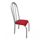 Ver imagem 4 de Kit 6 Cadeira Sala Jantar Aço Tubolar Cozinha Corino Junco Vermelho