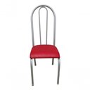 Ver imagem 5 de Kit 6 Cadeira Sala Jantar Aço Tubolar Cozinha Corino Junco Vermelho