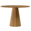Ver imagem 1 de Mesa de Jantar 4 Lugares Redonda 117cm Base Cone Tampo Mdf Erimon N01 Ypê - Lyam Decor