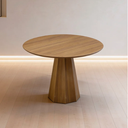 Ver imagem 4 de Mesa de Jantar 4 Lugares Redonda 117cm Base Cone Tampo MDF Erimon N01 Ypê - Lyam Decor