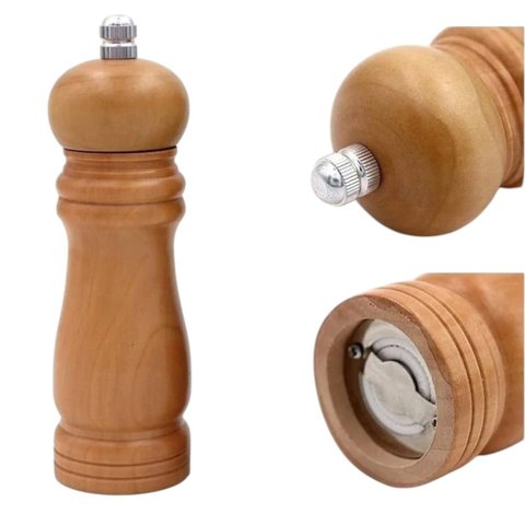Moedor de Pimenta e Temperos de Madeira 4.5x16cm Dolcehome