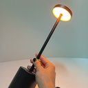 Ver imagem 3 de Luminária de Mesa de Metal Preto 33x8x8cm Abajur Decoração Iluminação Cabeceira