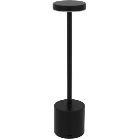 Luminária Decorativa Enfeite de Led Mesa Usb Metal 33x8x8cm Preto