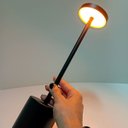 Ver mais imagens de Luminária de Mesa de Metal Preto 33x8x8cm Abajur Decoração Iluminação Cabeceira