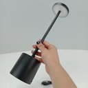 Ver imagem 4 de Luminária de Mesa de Metal Preto 33x8x8cm Abajur Decoração Iluminação Cabeceira