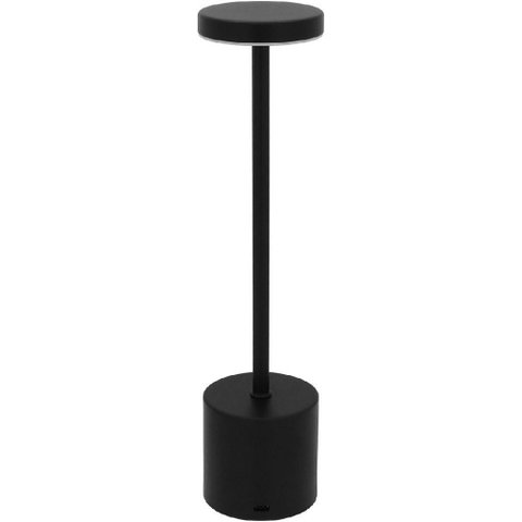Luminária de Mesa de Metal Preto 33x8x8cm Abajur Decoração Iluminação Cabeceira