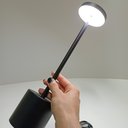 Ver imagem 2 de Luminária de Mesa de Metal Preto 33x8x8cm Abajur Decoração Iluminação Cabeceira