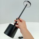 Ver imagem 7 de Luminária de Mesa de Metal Preto 33x8x8cm Abajur Decoração Iluminação Cabeceira