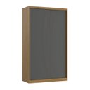 Ver imagem 4 de Guarda Roupa Solteiro 2 Portas de Correr Mdf 1,38 M Altezza Belmax:freijó/titânio
