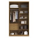Ver imagem 3 de Guarda Roupa Solteiro 2 Portas de Correr Mdf 1,38 M Altezza Belmax:freijó/titânio
