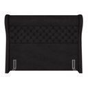 Ver imagem 4 de Kit Cabeceira Cama Box Casal 140 Cm Madrid com Puff Recamier Santorini P05 Couríssimo Preto - Lyam D