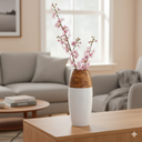 Ver imagem 2 de Vaso Decorativo Enfeite Casa Redondo Home&co Cerâmica 20x12x12cm Marrom