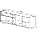 Ver imagem 2 de Rack para TV até 55 Polegadas 180cm 4 Portas com Vidro Fume/Montana 2095