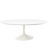 Mesa de Jantar Saarinen Oval 1,80x1 Base Branca Tampo Branco Lacca - 1