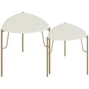 Ver imagem 1 de Kit 02 Mesas Laterais para Sala de Estar Pés Industrial Dourado Alef I03 Luna - Lyam Decor