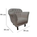 Ver mais imagens de Poltrona Decorativa Dália Bouclé Cinza Claro