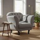 Ver imagem 2 de Poltrona Decorativa Dália Bouclé Cinza Claro